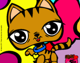 Dibujo Gatito Littlest Pet Shop pintado por yessic