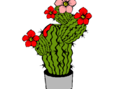 Dibujo Flores de cactus pintado por solyluna