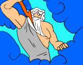 Dibujo Dios Zeus pintado por tengoano