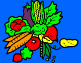 Dibujo verduras pintado por osasuna6
