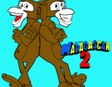 Dibujo Madagascar 2 Manson y Phil 2 pintado por gansito