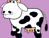 Dibujo Vaca pensativa pintado por etefania