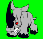 Dibujo Rinoceronte II pintado por hdrdf