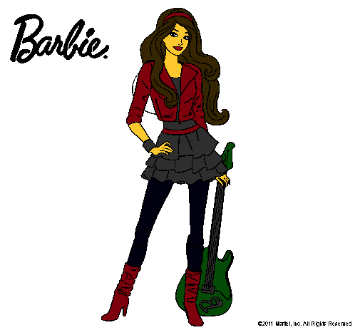 Dibujo Barbie rockera pintado por Angyyy