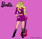 Dibujo Barbie rockera pintado por AniSierra