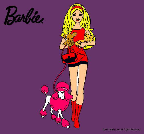 Barbie con sus mascotas