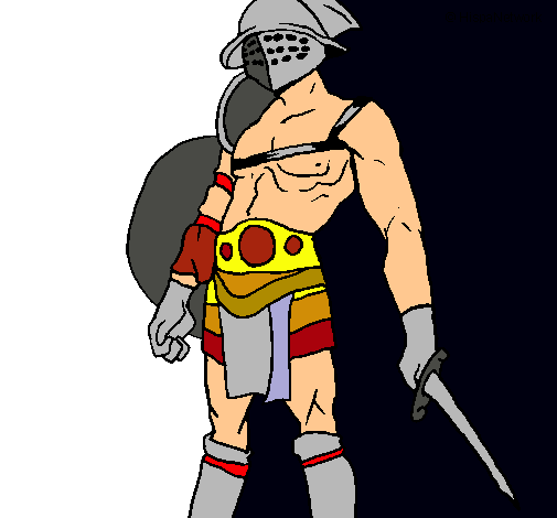 Dibujo Gladiador pintado por AZPP