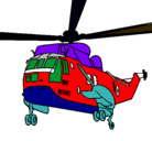 Dibujo Helicóptero al rescate pintado por gaello