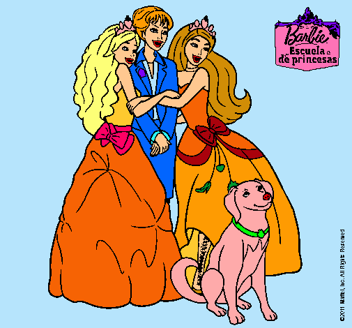 Dibujo Barbie feliz, es princesa pintado por ALBAS