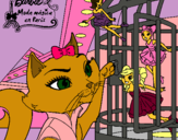 Dibujo La gata de Barbie descubre a las hadas pintado por Angyyy