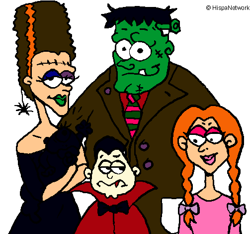 Dibujo Familia de monstruos pintado por alicul