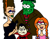 Dibujo Familia de monstruos pintado por alicul