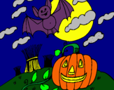 Dibujo Paisaje de Halloween pintado por FANDI