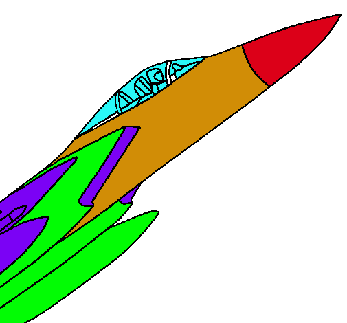 Dibujo Avión de caza pintado por kajho