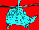 Dibujo Helicóptero al rescate pintado por aliso
