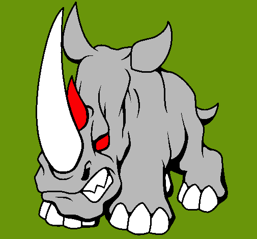 Dibujo Rinoceronte II pintado por nicko