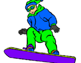 Dibujo Snowboard pintado por jajamei