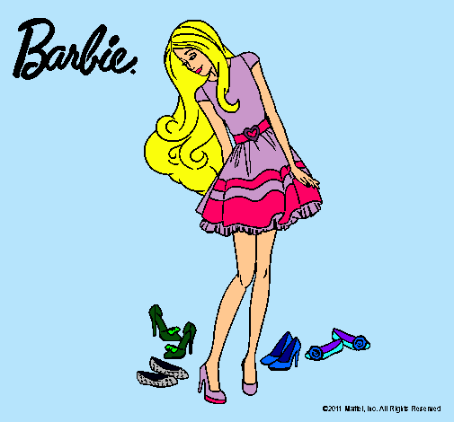 Barbie y su colección de zapatos