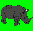 Dibujo Rinoceronte pintado por exon