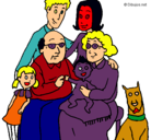 Dibujo Familia pintado por wachiturros