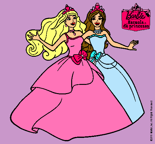 Barbie y su amiga súper felices