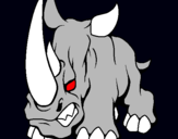 Dibujo Rinoceronte II pintado por ronal