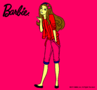 Dibujo Barbie con look casual pintado por silvialamore