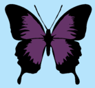 Dibujo Mariposa con alas negras pintado por july0910