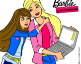 Dibujo El nuevo portátil de Barbie pintado por gggggggggggg