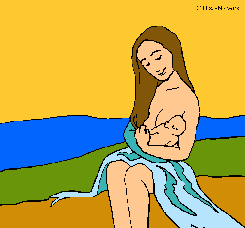 Dibujo Madre con su bebe pintado por AZPP