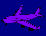 Dibujo Avión de pasajeros pintado por barbi1