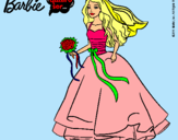 Dibujo Barbie vestida de novia pintado por ESPOSA
