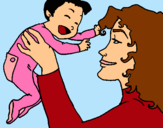 Dibujo Madre con su bebe pintado por SUSI52515