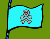 Dibujo Bandera pirata pintado por Dino-Jor