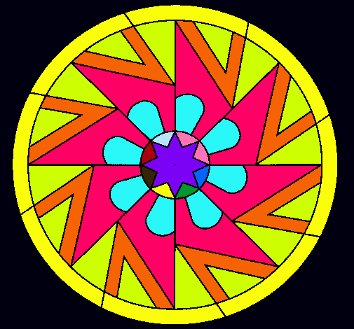 Dibujo Mandala 25 pintado por kler