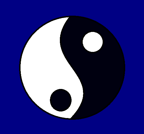 Dibujo Yin y yang pintado por cleidi