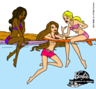 Dibujo Barbie y sus amigas pintado por marty2000