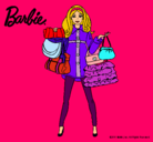 Dibujo Barbie de compras pintado por charito