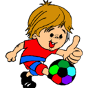 Dibujo Chico jugando a fútbol pintado por josuasamuel