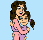 Dibujo Madre e hija abrazadas pintado por Jackybella