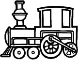 Dibujo Tren pintado por carretia