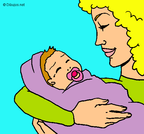 Dibujo Madre con su bebe II pintado por lauruki