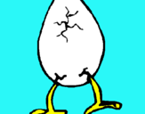 Dibujo Huevo con patas pintado por localocaloca