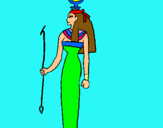 Dibujo Hathor pintado por melodi
