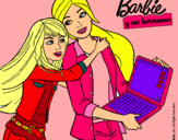 Dibujo El nuevo portátil de Barbie pintado por hola12345668