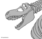 Dibujo Esqueleto tiranosaurio rex pintado por mamamamaaaaa