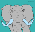 Dibujo Elefante africano pintado por cecibelu