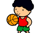 Dibujo Jugador de básquet pintado por basquetbol