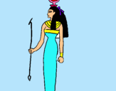 Dibujo Hathor pintado por amanda112