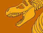 Dibujo Esqueleto tiranosaurio rex pintado por maku3